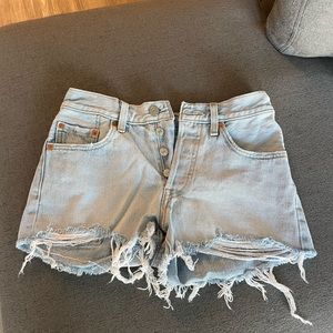 Levi’s Denim Shorts Waist 24 - Light wash (Worn Once!)